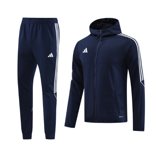 ConjuntoBlusa_CalcaAdidasAzulEscuro1 Conjunto de Frio Adidas Casaco + Calça Azul Escuro - VENI Futebol