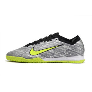 Nike Mercurial Vapor 15 Elite Gray and Green Indoor IC Football Boot